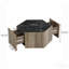 Table basse hexagonale rustique en bois rétro avec 2 tiroirs cachés-811467556-811467558