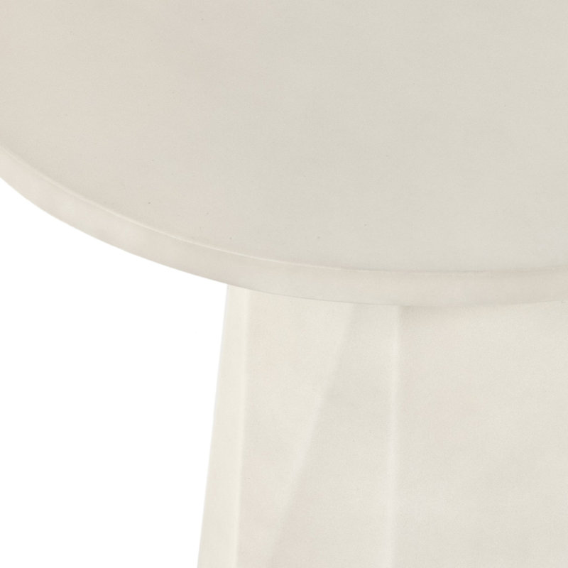 Bowman Outdoor Round Side Table, White