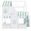 Lit superposé Fun Playhouse avec tablettes intégrées et rangement pour escalier-129444805