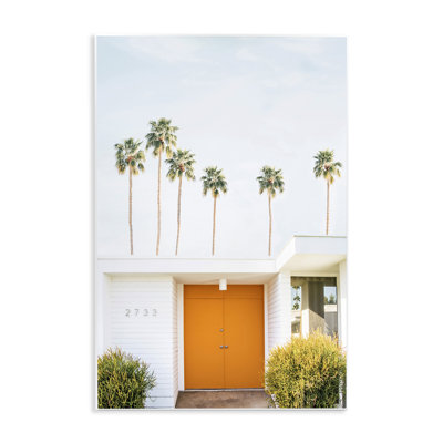 «Stupell Industries Palm Springs», art mural sur toile orange par Sissi et Seb