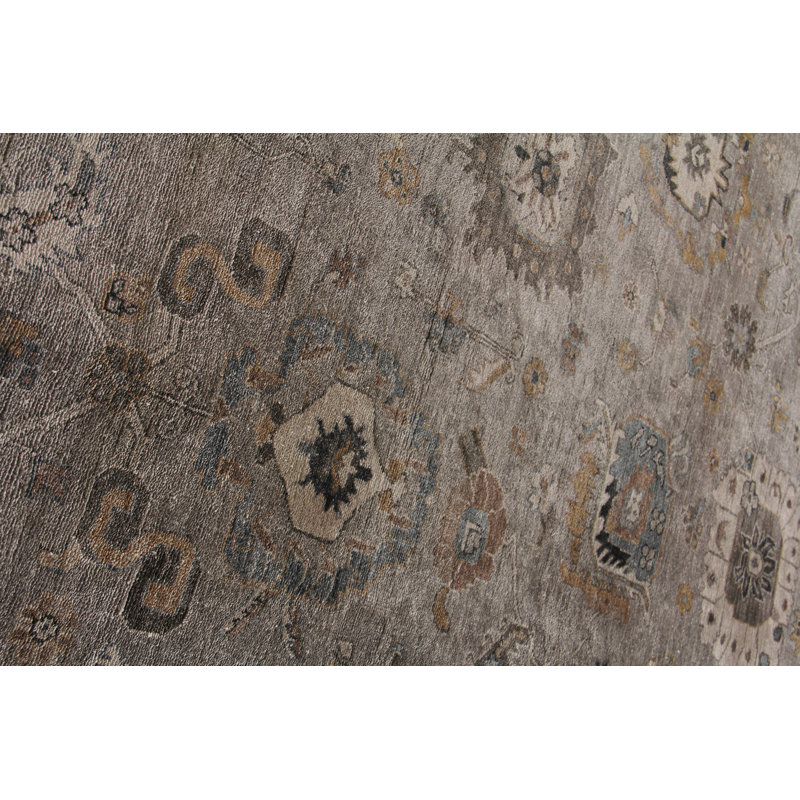 Museum Oriental Area Rug in Pewter, Rectangle 9' x 12'