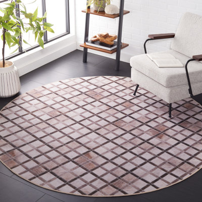 Tapis géométrique beige / brun