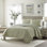 Ensemble de courtepointe réversible vert clair 3 pièces Stone Cottage Emilia