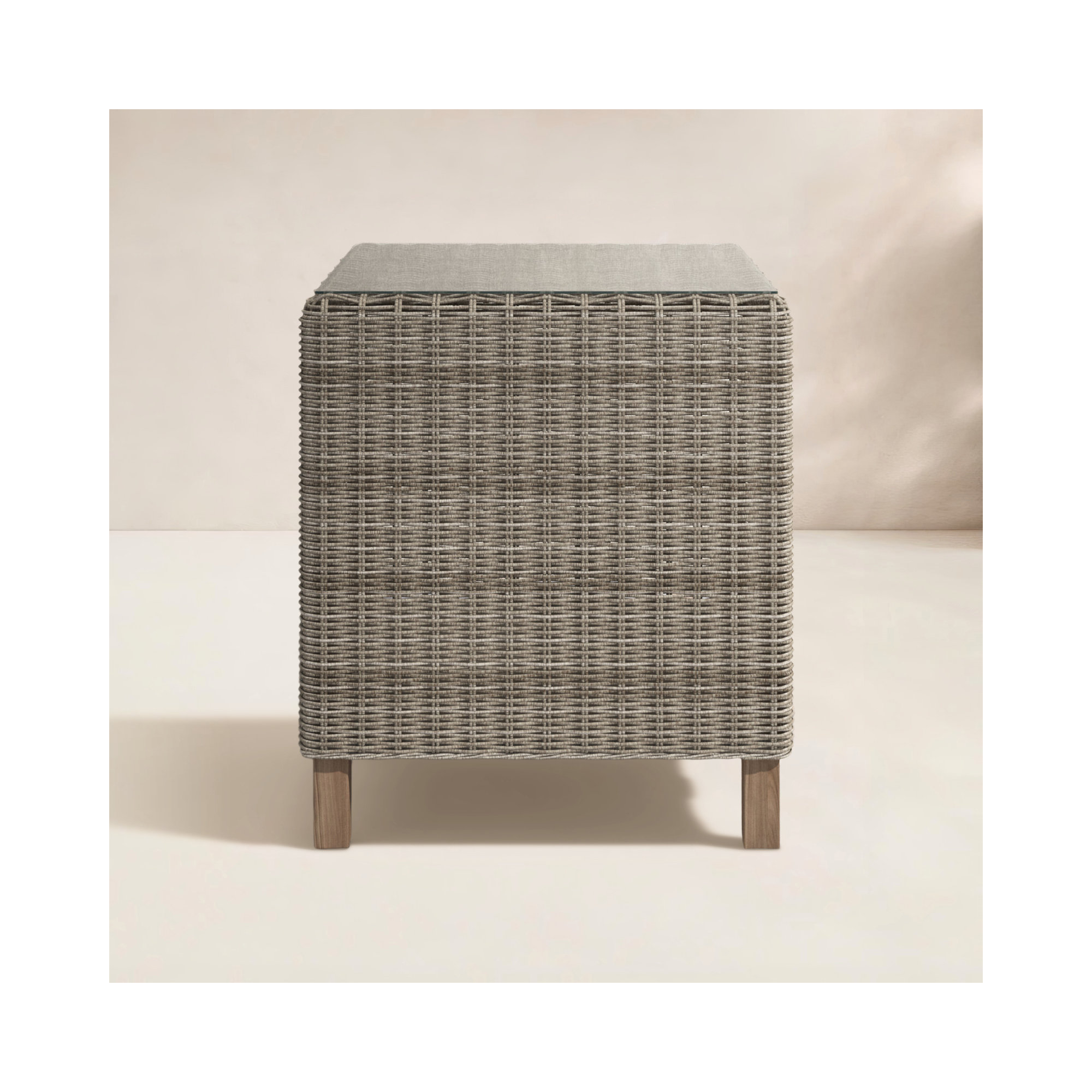 Kells 22'' Glass Outdoor Side Table