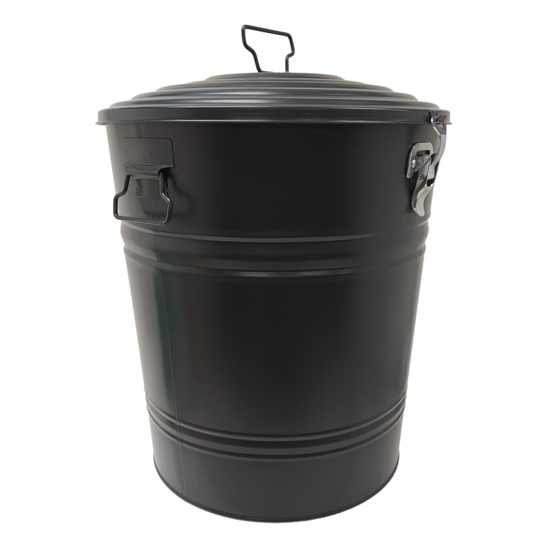 Bac de recyclage en acier émaillé galvanisé, H 22 po x l 15 po x P 15 po, Granit