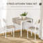 Table de salle à manger pliable Latitude Run® pour 2 personnes, table de cuisine à abattants avec 2 chaises pour appartements, studios, naturel-851316045