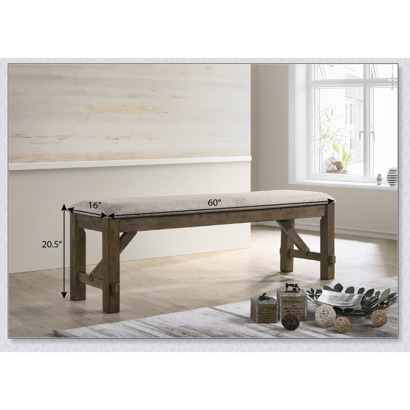 Banc de salle à manger rembourré en tissu Raven