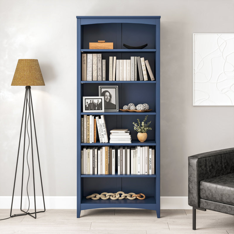 Bibliothèque Colton, (6 tablettes) H 72 po x l 30 po x P 13 po, Midnight Blue