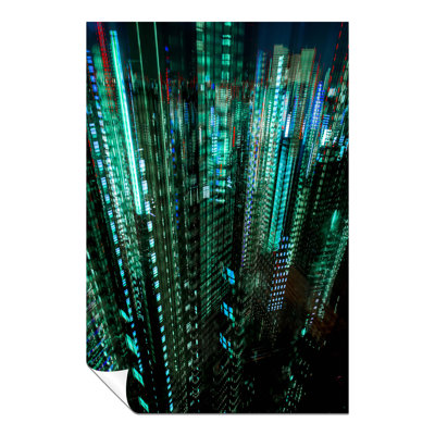 Tokyo Green Lights Building Skycrapper - No Frame Print