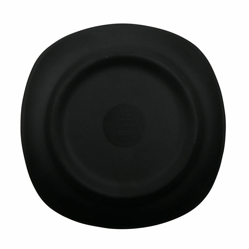 GET P-875-BK Melamine Square Dinner Plate, 9", Black (Set of 12)