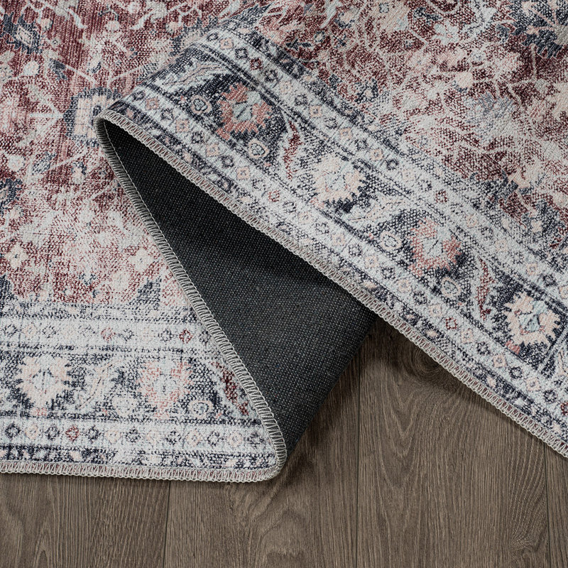 Koressa Chenille Washable Oriental Indoor Rug, Rectangle 8' x 10'