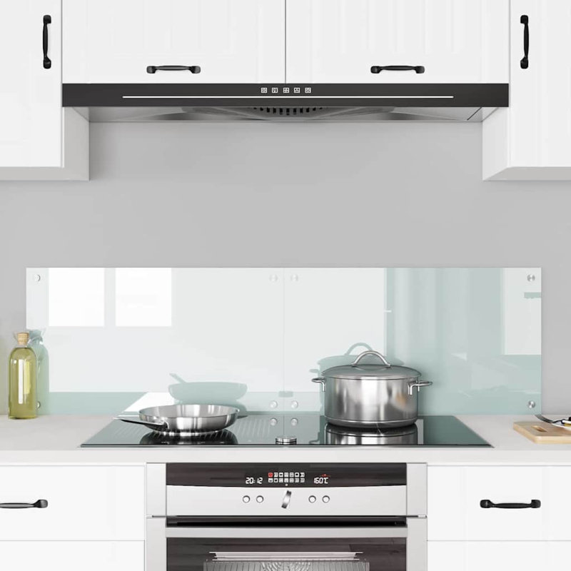 Vidaxl Kitchen Backsplash 2 Pcs White 70 X 40 Cm Tempered Glass