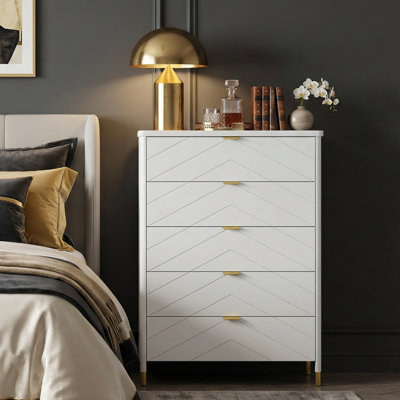 Luna 5 Drawer Chest With Interlock Drawer Feature