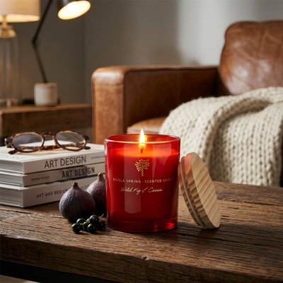 Nicola Spring - 3x Soy Wax Scented Candles - 130g - Wild Fig & Cassis