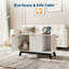 Enceinte de litière cachée 39,4 "moderne, ventilation, table d'appoint pour salon-130185929