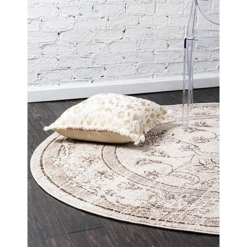 Mcenroe Oriental Indoor Rug, Round 8'