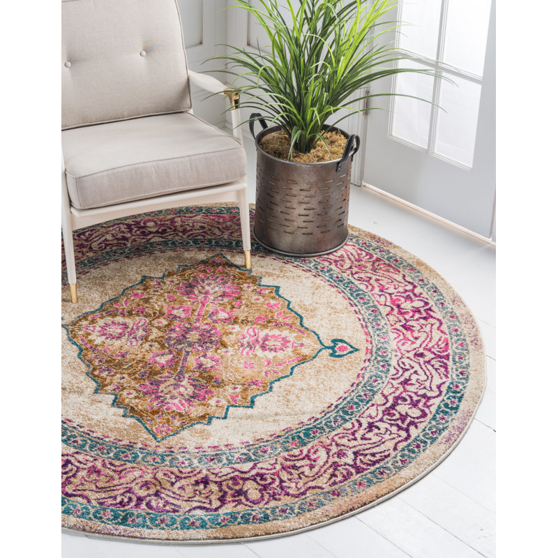 Sepe Oriental Indoor Rug, Round 6'1"