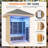 3-Person Home Infrared Dry Sauna With Tourmaline Foot Heater, Spruce-Wood, Low Emf  2645W/240 V – 7-Color Light Therapy & Dual Bluetooth Speakers (60.2″×43.3″×98.4″)