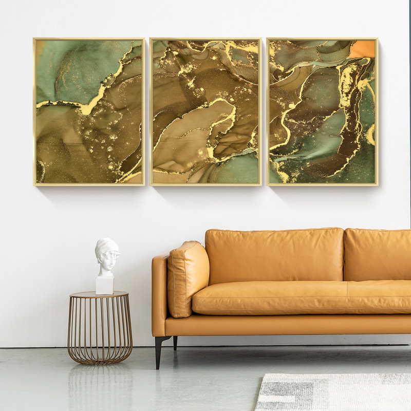 Abstrait - reproduction de cadre photo sur toile 3 pièces, H 10 po x l 8 po