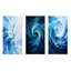 Blue Swirl Wave Spiral - ensemble de 3 impressions en spirale abstraites en métal-103227844