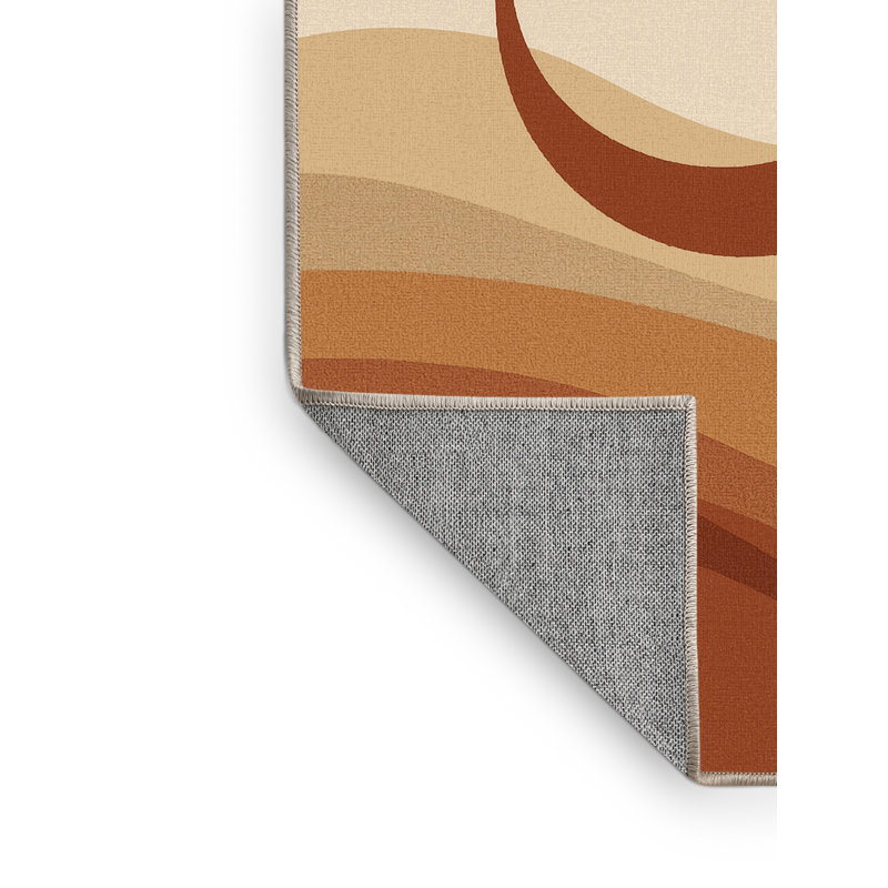 Tapis minimaliste beige lavable à la machine Oakridge, 5 x 8