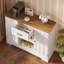 Buffet de style champêtre de 116 cm de large avec tiroir et étagères réglables, meuble de rangement pour cuisine-342289205-446850458