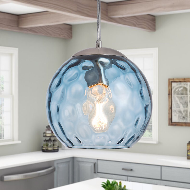 Winfred 1-Light Bule Finish Artist Adjustable Pendant Light Fixture