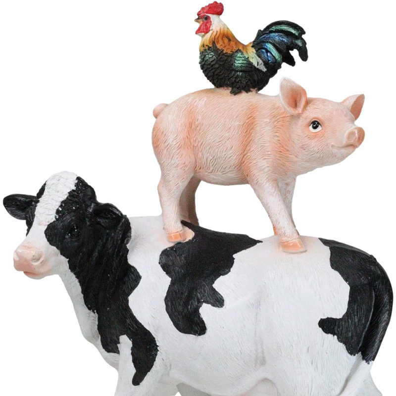 Figurine Western Country Rustic Farmhouse Holstein