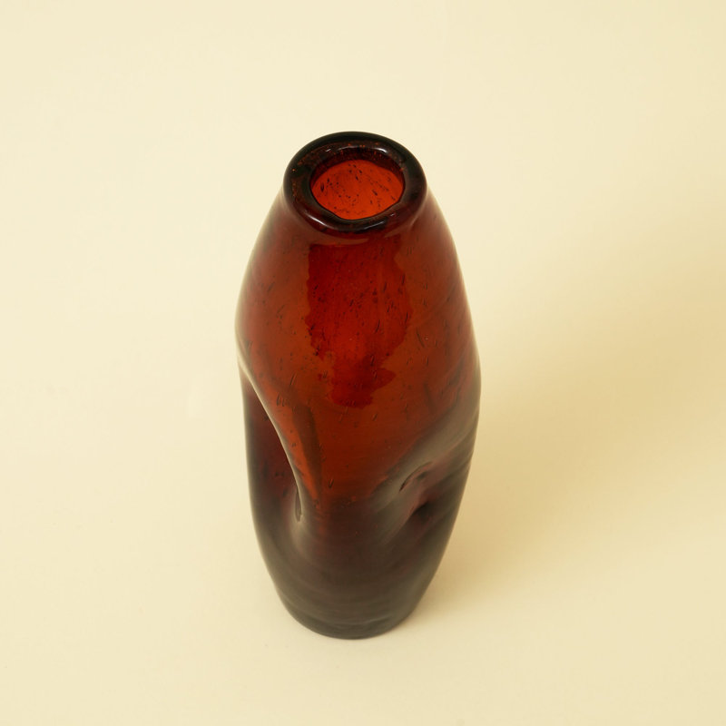 Glass Table Vase, Brown
