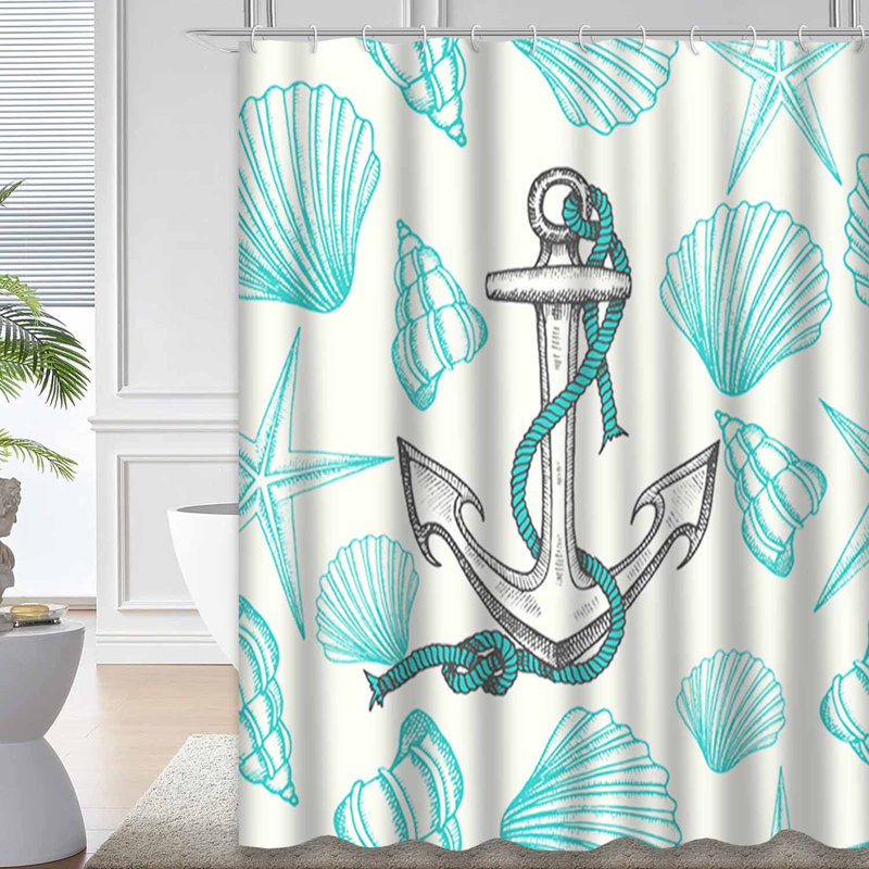Rideau de douche imperméable avec 12 crochets, L 72 po x l 84 po