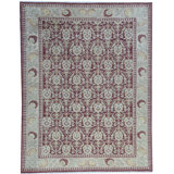 Hand-Knotted High-Quality Red and Beige Area Rug