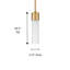 Luminaire suspendu cylindrique à 1 lumière Lamere-274694624