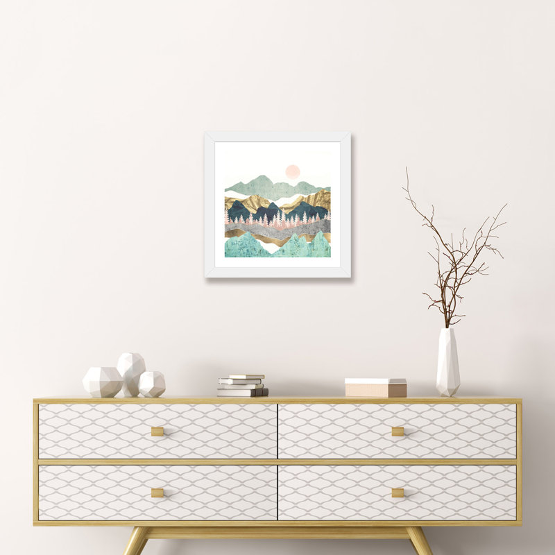 Summer Vista - Imprimé, H 16 po x l 16 po x p 1 po, Encadré par un papier blanc