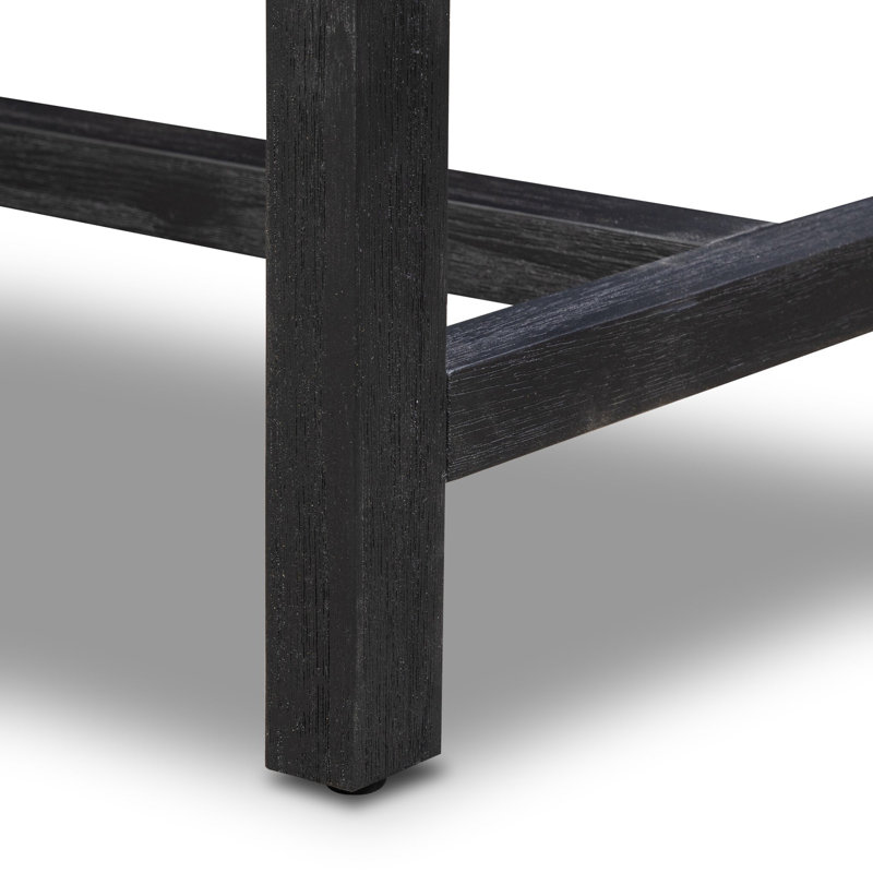 Sullivan Small Nightstand-Saddle Tan, Brushed Black Acacia Solid