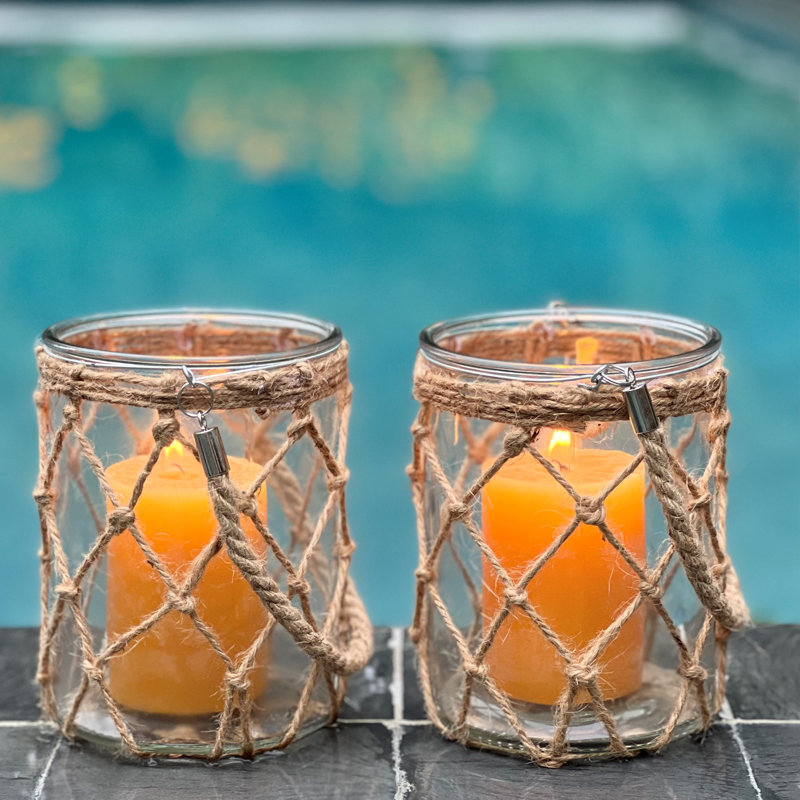 7'' H Glass Tabletop Lantern