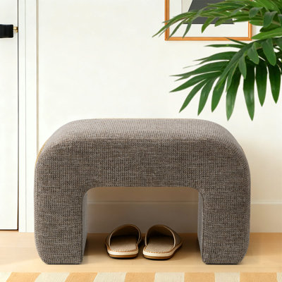 29" Fully Upholstered Small Waterfall Bench