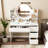Makeup Vanity With Lights, Vanity Desk With Mirror And Drawers