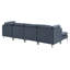 Canapé modulaire en lin rembourré avec pieds en métal-366152263