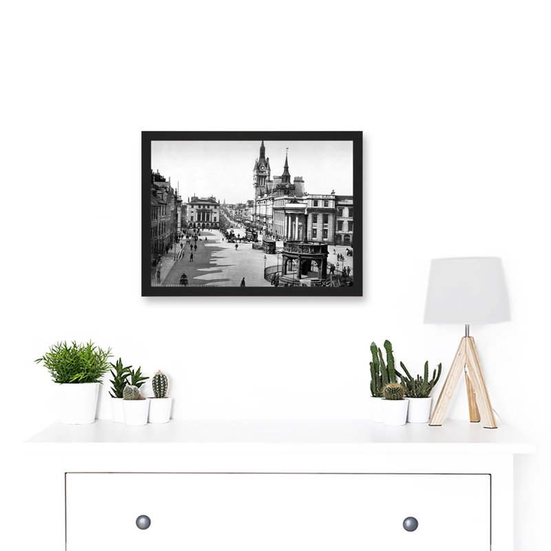 Aberdeen Castle Street Scotland Vintage Photo Black White - Single Picture Frame Print