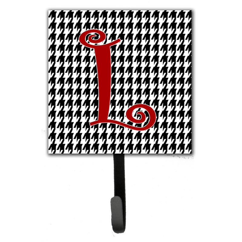 Crochet mural houndstooth monogramme, L