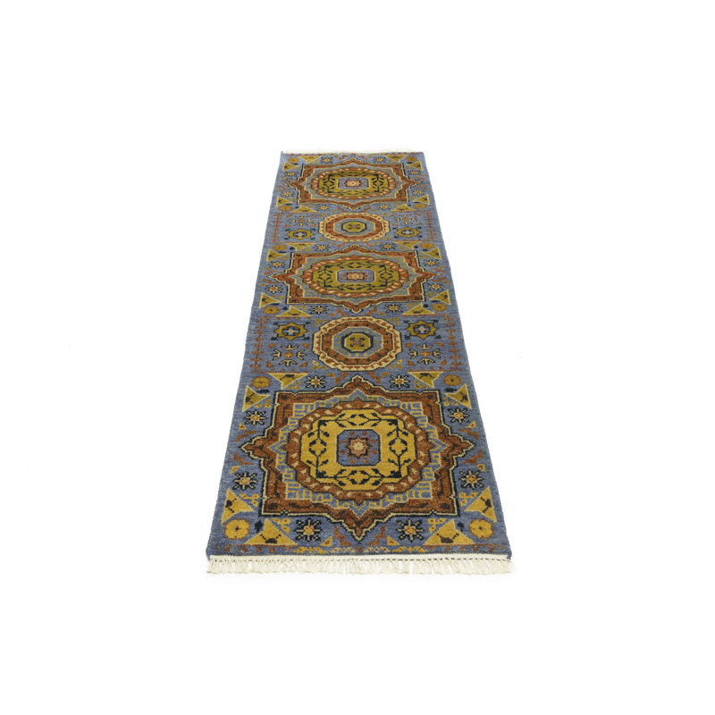 Tapis oriental en laine Shaylyn, Tapis de couloir 2 pi 7 po x 10 pi 3 po