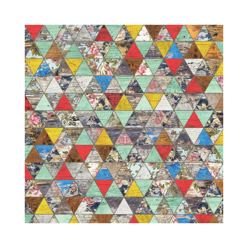 Rustic Geometry I - Square by Diego Tirigall - Wrapped Canvas Print, 93.98 cm H x 93.98 cm W x 3.175 cm D