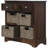 TREXM Rustic Storage Cabinet With Two Drawers And Four Classic Rattan Basket For Dining Room/Living Room-1711268612