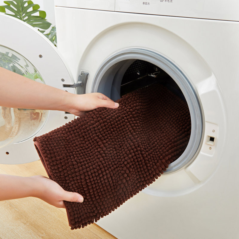 Ultra-Soft Non-Slip Absorbent Bathroom Rug, 50cm W x 80cm L, Brown