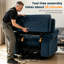 Big and Tall Power Recliner Chair with Dual Motor, Power Headrest, 400 lbs Capacity, USB-C Charging-1896236142-2139774380