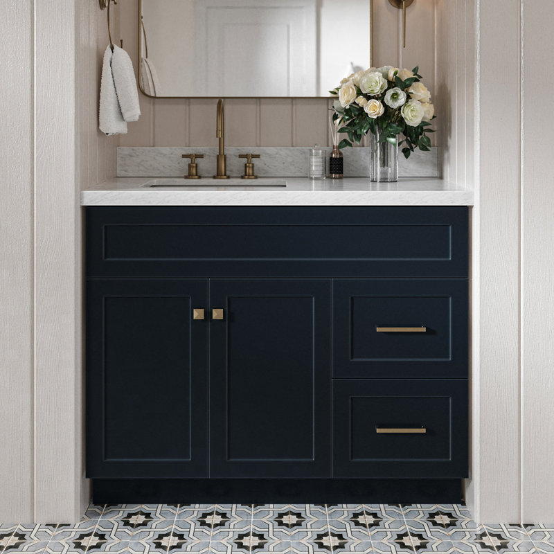Ensemble de meuble-lavabo simple 43 po Hamlet, Bleu minuit