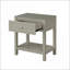 Table de chevet en bois taupe 23 po avec plateau en verre et tiroir Dylan-688282117