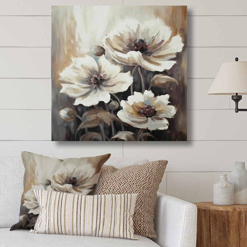 Rozinka " Hibiscus Blossoms I ", 36" H x 36" W x 1.5" D, Wrapped Canvas
