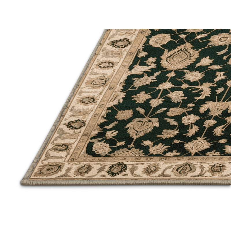 Machine Washable Persian Brown Area Rug, Square 4'