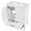 Meuble-lavabo 30 po avec lavabo style rétro, espace de rangement multifonctionnel, tablette de porte, porte à fermeture en douceur-1546276235-1546276229